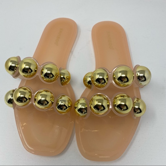 New Bamboo Jeweled Slides Sandals - Picture 4 of 4